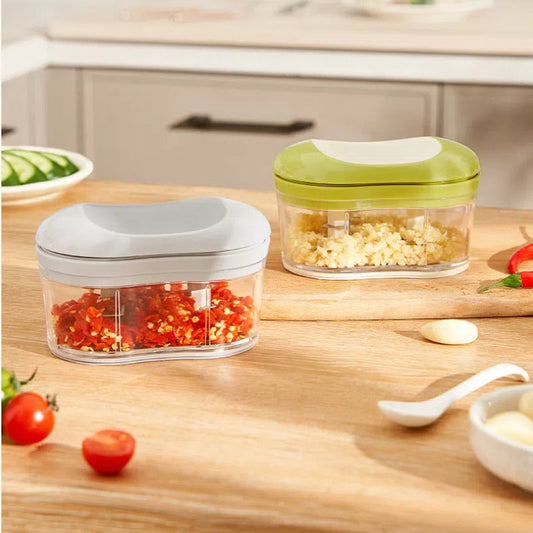 "Manual Vegetable Chopper & Food Processor - Multi Blade Cutter for Kitchen